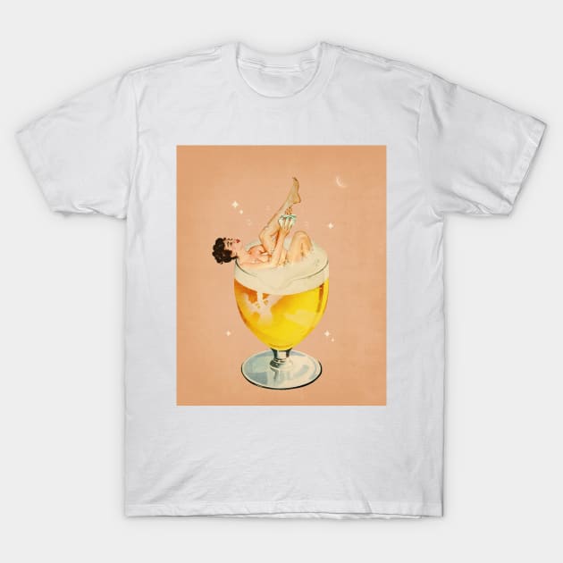 Beer Bath T-Shirt by CollageSoul